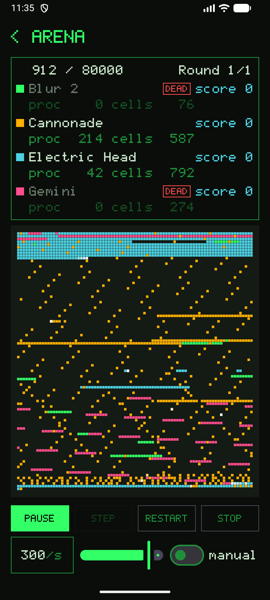 Battle: the core as pixels